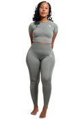 Smalldog Holdings - Active Wear - Long Pants - Short Sleeve Athleisure Set